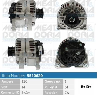 Meat & Doria 5510620 - Генератор vvparts.bg