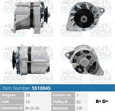 Meat & Doria 5510045 - Генератор vvparts.bg