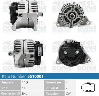 Meat & Doria 5510001 - Генератор vvparts.bg