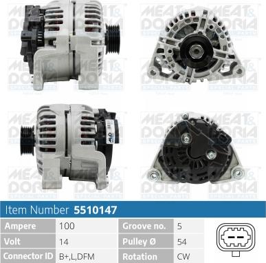 Meat & Doria 5510147 - Генератор vvparts.bg