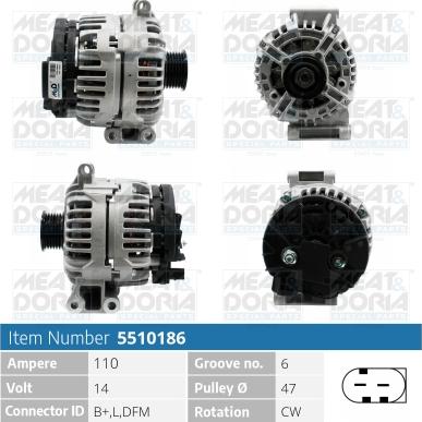 Meat & Doria 5510186 - Генератор vvparts.bg