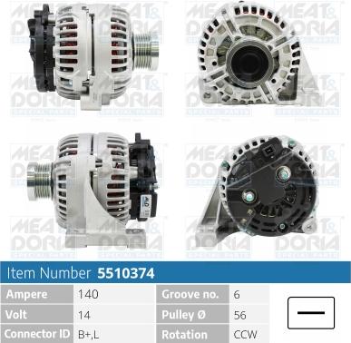 Meat & Doria 5510374 - Генератор vvparts.bg