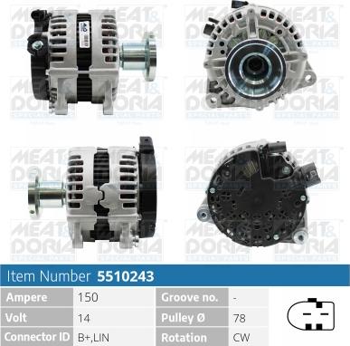 Meat & Doria 5510243 - Генератор vvparts.bg