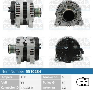 Meat & Doria 5510284 - Генератор vvparts.bg