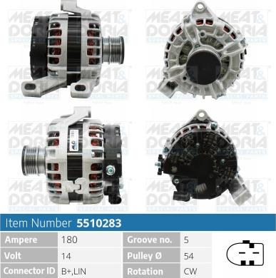 Meat & Doria 5510283 - Генератор vvparts.bg