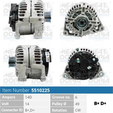 Meat & Doria 5510225 - Генератор vvparts.bg