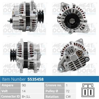 Meat & Doria 5535458 - Генератор vvparts.bg