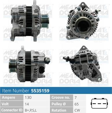 Meat & Doria 5535159 - Генератор vvparts.bg