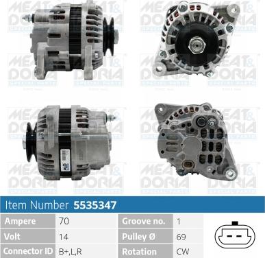 Meat & Doria 5535347 - Генератор vvparts.bg