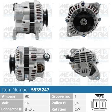 Meat & Doria 5535247 - Генератор vvparts.bg