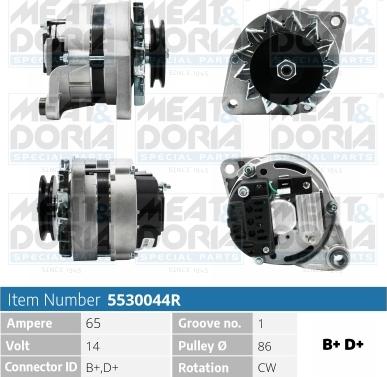 Meat & Doria 5530044R - Генератор vvparts.bg