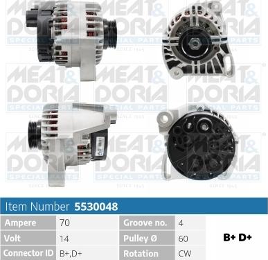 Meat & Doria 5530048 - Генератор vvparts.bg