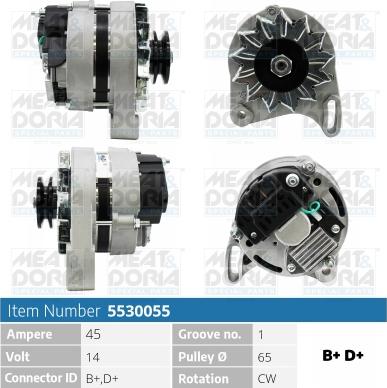 Meat & Doria 5530055 - Генератор vvparts.bg