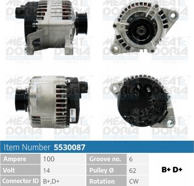 Meat & Doria 5530087 - Генератор vvparts.bg