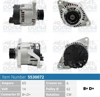 Meat & Doria 5530072 - Генератор vvparts.bg