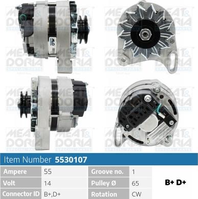 Meat & Doria 5530107 - Генератор vvparts.bg