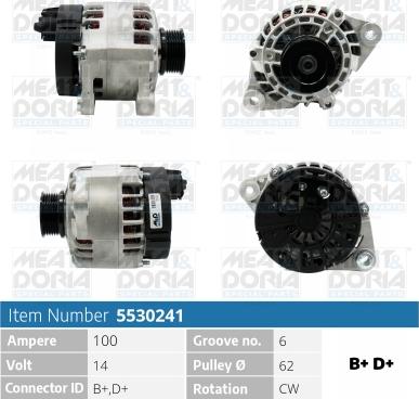 Meat & Doria 5530241 - Генератор vvparts.bg