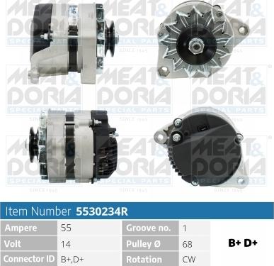 Meat & Doria 5530234R - Генератор vvparts.bg