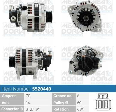 Meat & Doria 5520440 - Генератор vvparts.bg