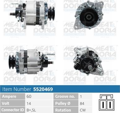 Meat & Doria 5520469 - Генератор vvparts.bg