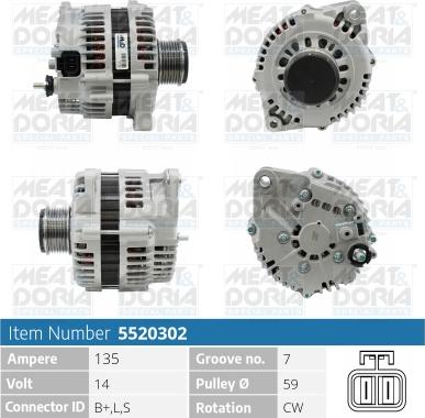 Meat & Doria 5520302 - Генератор vvparts.bg