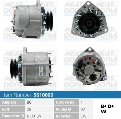 Meat & Doria 5610006 - Генератор vvparts.bg