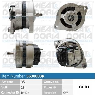 Meat & Doria 5630003R - Генератор vvparts.bg