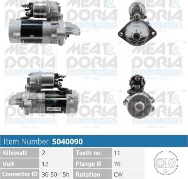 Meat & Doria 5040090 - Стартер vvparts.bg