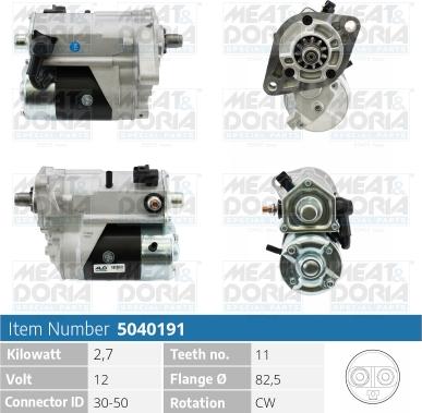 Meat & Doria 5040191 - Стартер vvparts.bg