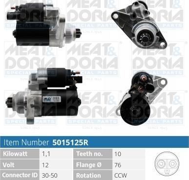 Meat & Doria 5015125R - Стартер vvparts.bg