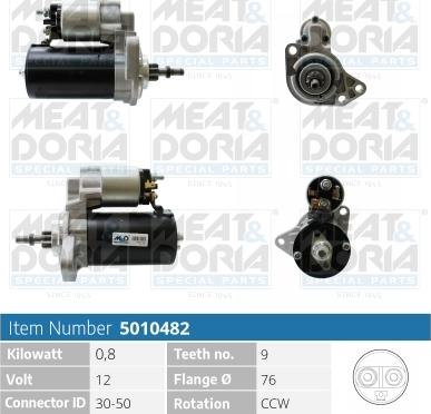 Meat & Doria 5010482 - Стартер vvparts.bg