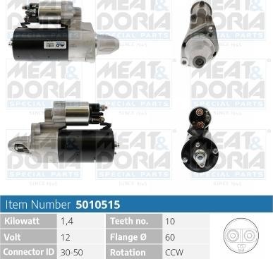 Meat & Doria 5010515 - Стартер vvparts.bg