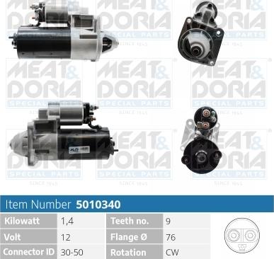 Meat & Doria 5010340 - Стартер vvparts.bg