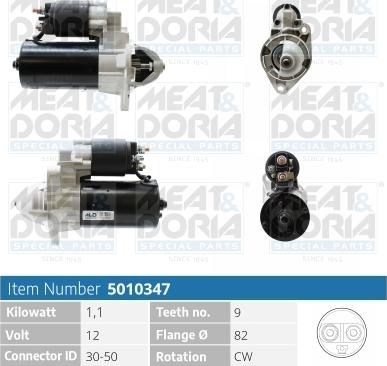 Meat & Doria 5010347 - Стартер vvparts.bg