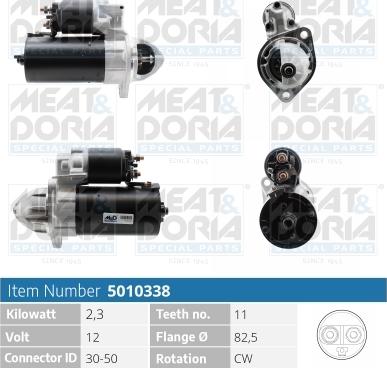 Meat & Doria 5010338 - Стартер vvparts.bg