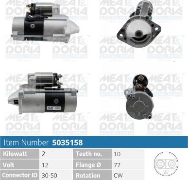 Meat & Doria 5035158 - Стартер vvparts.bg