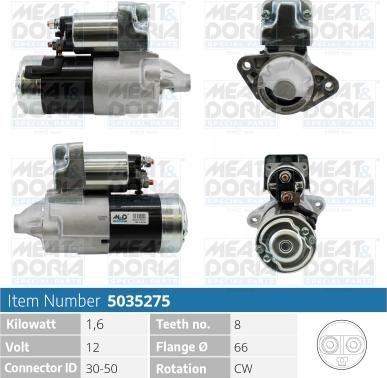 Meat & Doria 5035275 - Стартер vvparts.bg