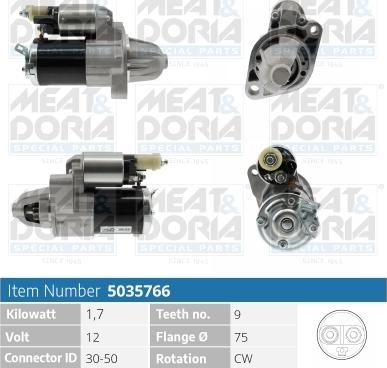 Meat & Doria 5035766 - Стартер vvparts.bg