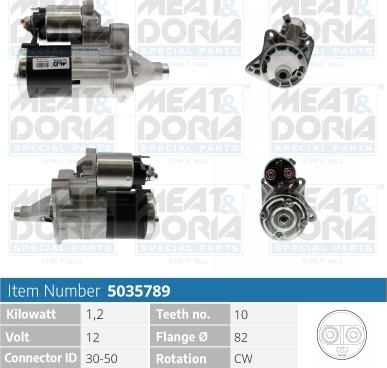 Meat & Doria 5035789 - Стартер vvparts.bg