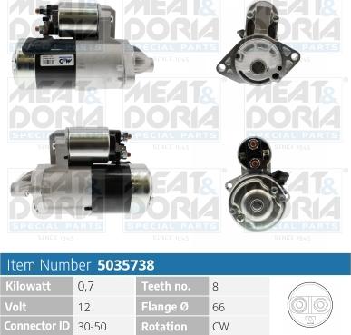 Meat & Doria 5035738 - Стартер vvparts.bg