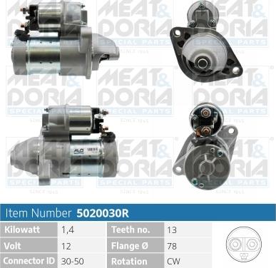 Meat & Doria 5020030R - Стартер vvparts.bg