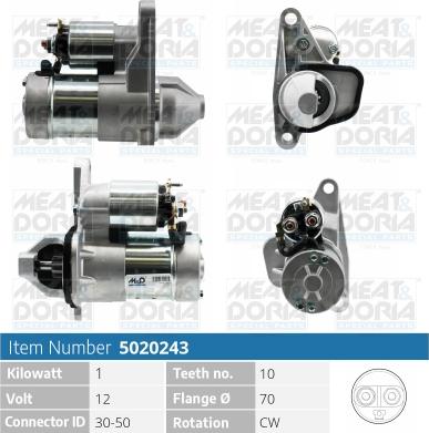 Meat & Doria 5020243 - Стартер vvparts.bg