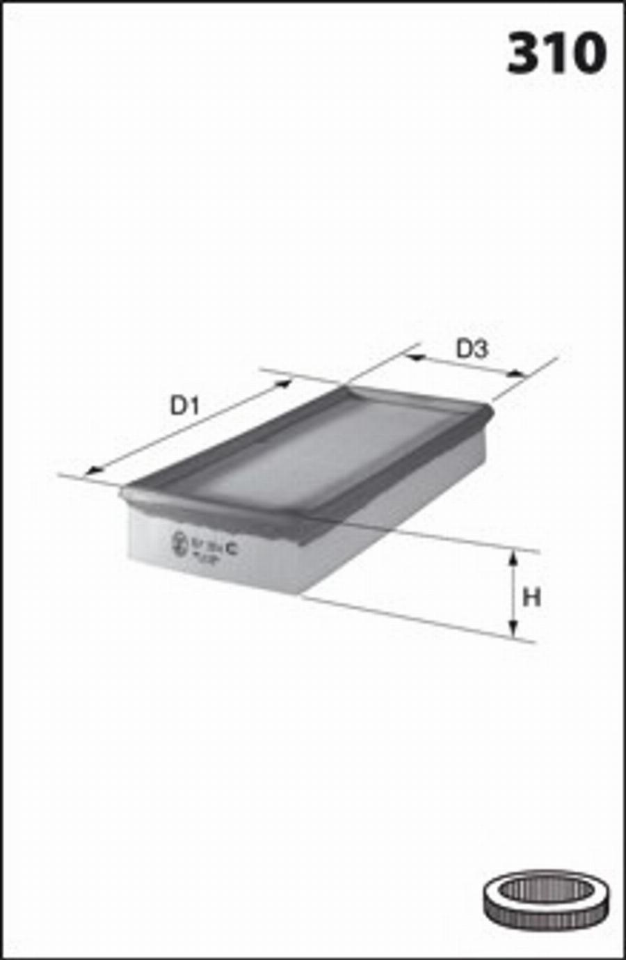 Mecafilter 105 - Въздушен филтър vvparts.bg