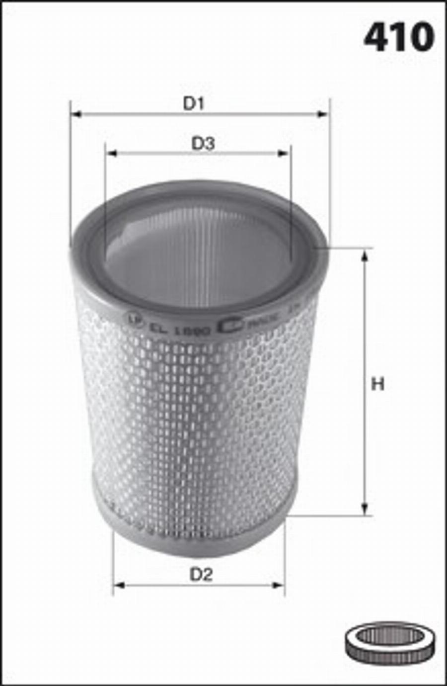 Mecafilter 108 - Въздушен филтър vvparts.bg