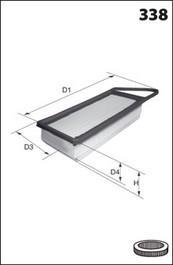 Mecafilter ELP9310 - Въздушен филтър vvparts.bg