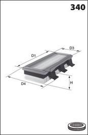 Mecafilter ELP3726 - Въздушен филтър vvparts.bg