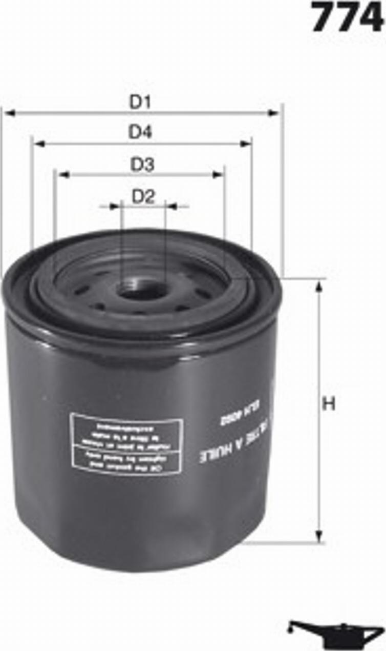 Mecafilter H54 - Маслен филтър vvparts.bg