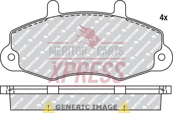 Meritor MDP700 - Комплект спирачно феродо, дискови спирачки vvparts.bg