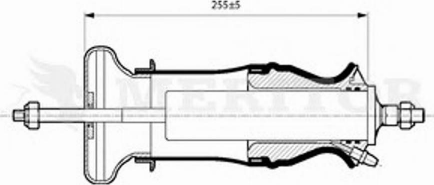 Meritor MLF5001 - Демпер (успокоител), окачване на шофьорската кабина vvparts.bg