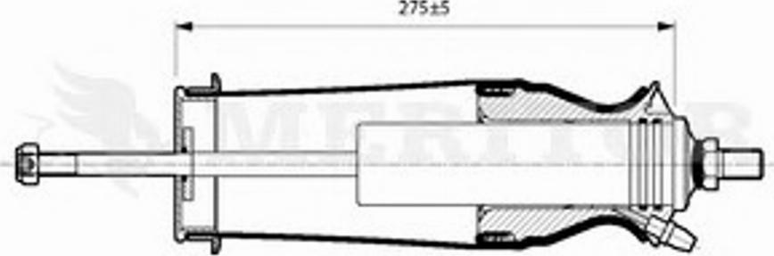 Meritor MLF5110 - Демпер (успокоител), окачване на шофьорската кабина vvparts.bg